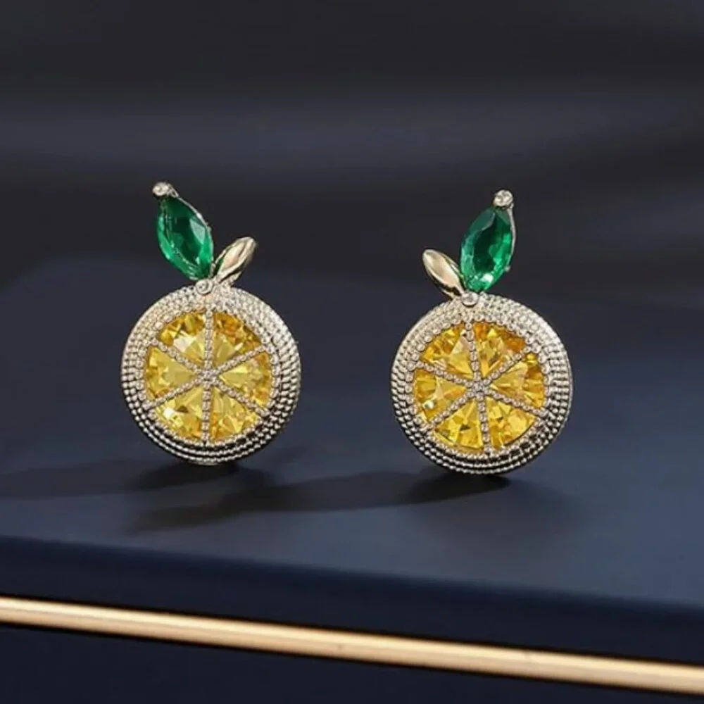 Anthro Orange Earrings - Picture 3 of 3